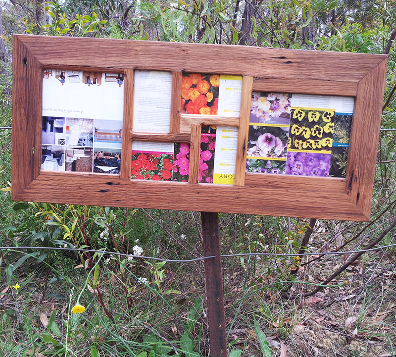 6 opening Recycled Timber Family Multi Photo Frame for Photo Collage