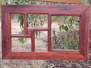 Eco Friendly Recycled Redgum 5 opening multi size collage picture frames Australia