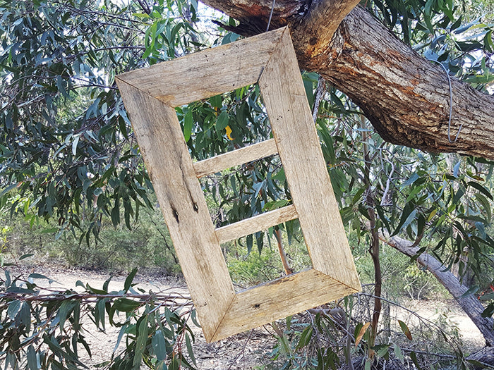 Weathered Rustic Grey Recycled Timber 3 opening Multi Picture Frame
