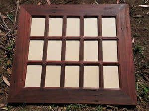 Hand made Picture Frame for 15 photos using Australian Eco Friendly Timber Red gum