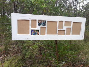 White personalised multi photo frames Australia made using Recycled Timbers