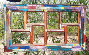 Wombat Happy Frames 8 opening Bright Colours unique Multi-Picture Frames made in Australia