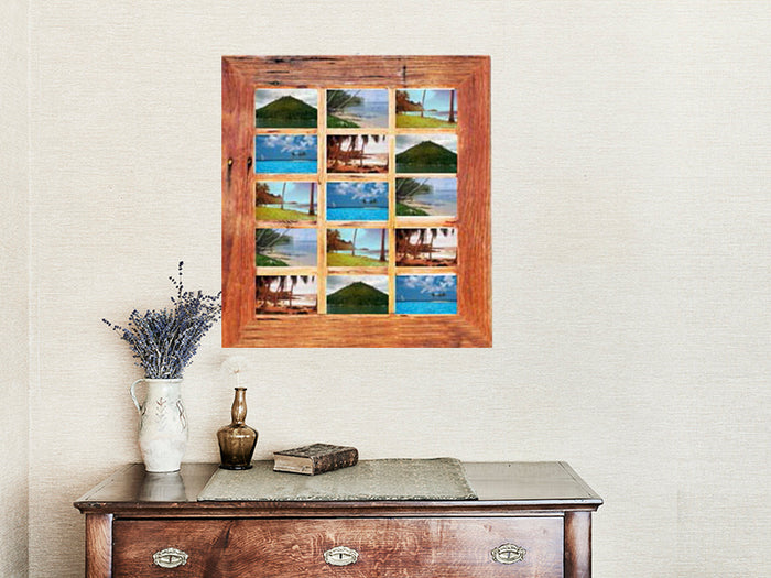 15 Photo Multi Photo Collage Frame in Rustic Recycled Australian Timbers