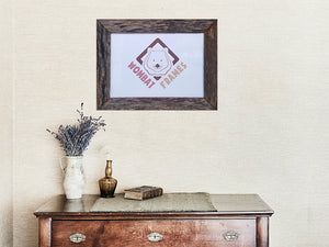 A4 single photo frame 4.5 cm wide in eco friendly recycled timber grey rustic