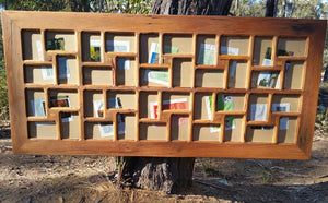 Large Recycled Timber Multi Photo Frame for 40 pictures Eco Friendly made in Australia