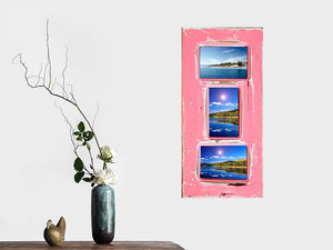 Pretty in Pink 3 opening multi photo frame available in all colours and sizes Australia