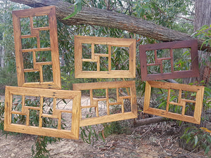 Photo frame for 8 pics from Eco Friendly Recycled Timber multi photo frames at Wombat Frames Australia