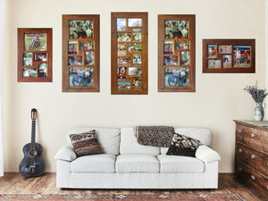 small and medium recycled timber multi photo frame collection Wombat Frames