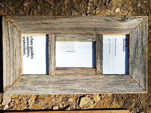 Fence Look Rustic Weathered Grey Rustic Multi Photo Picture Frame Australian made Eco Friendly Recycled Timber