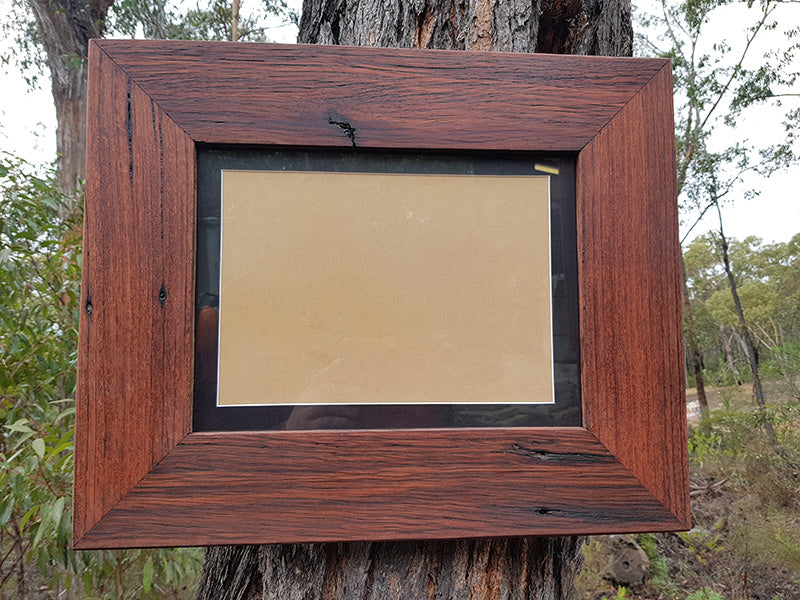 Single Recycled Timber Photo Frames with Black Matt Board Insert
