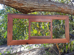 Multi photo frame with 3 10x8" picture slots Australian made using Eco Friendly Recycled Timbers